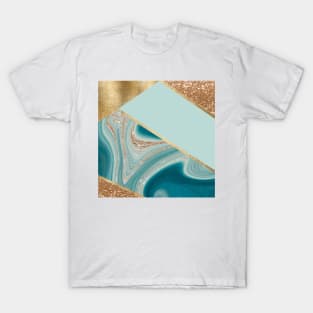 Azure water agate II - glitter layers T-Shirt